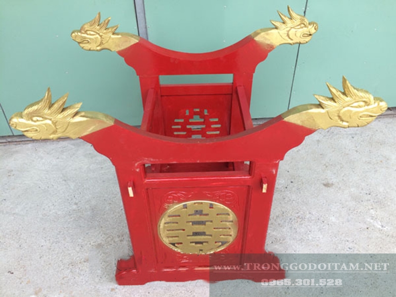 giá đựng trống chùa làm bằng gỗ