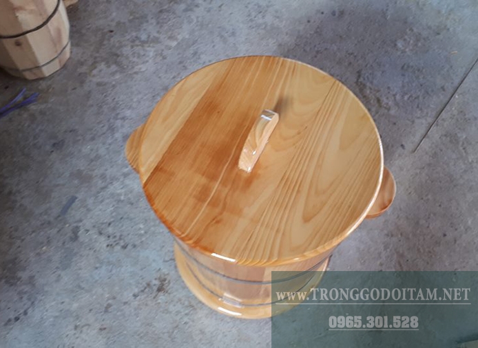 hũ đựng gạo bằng gỗ