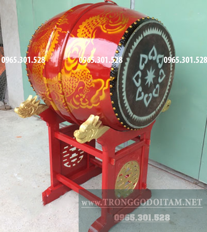mẫu trống dùng cho nhà chùa vẽ rồng cao cấp