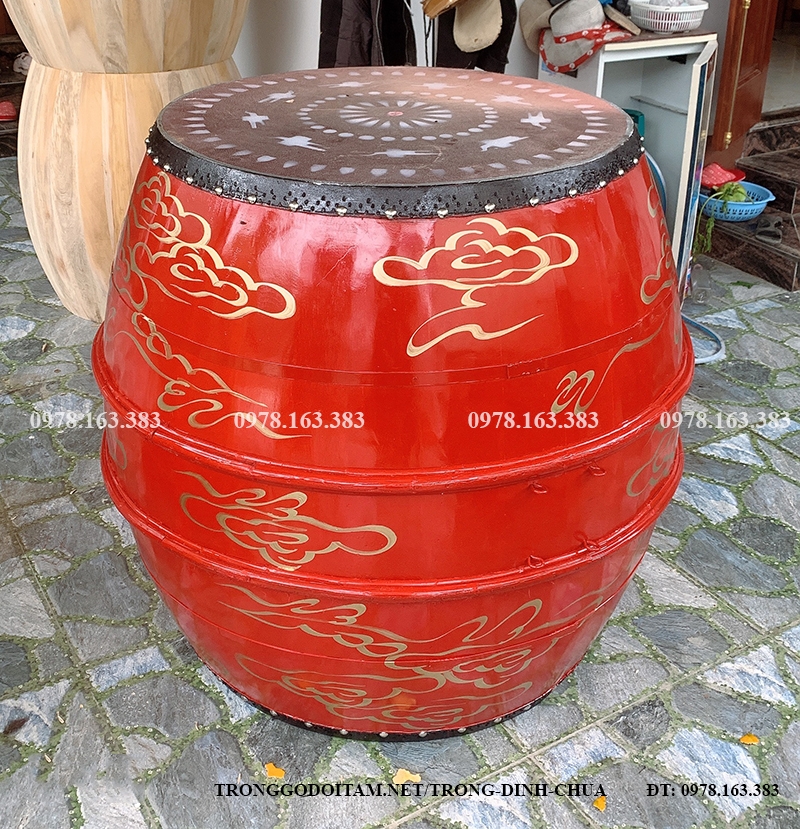 mua trống đình làng gỗ mít mặt da trâu 