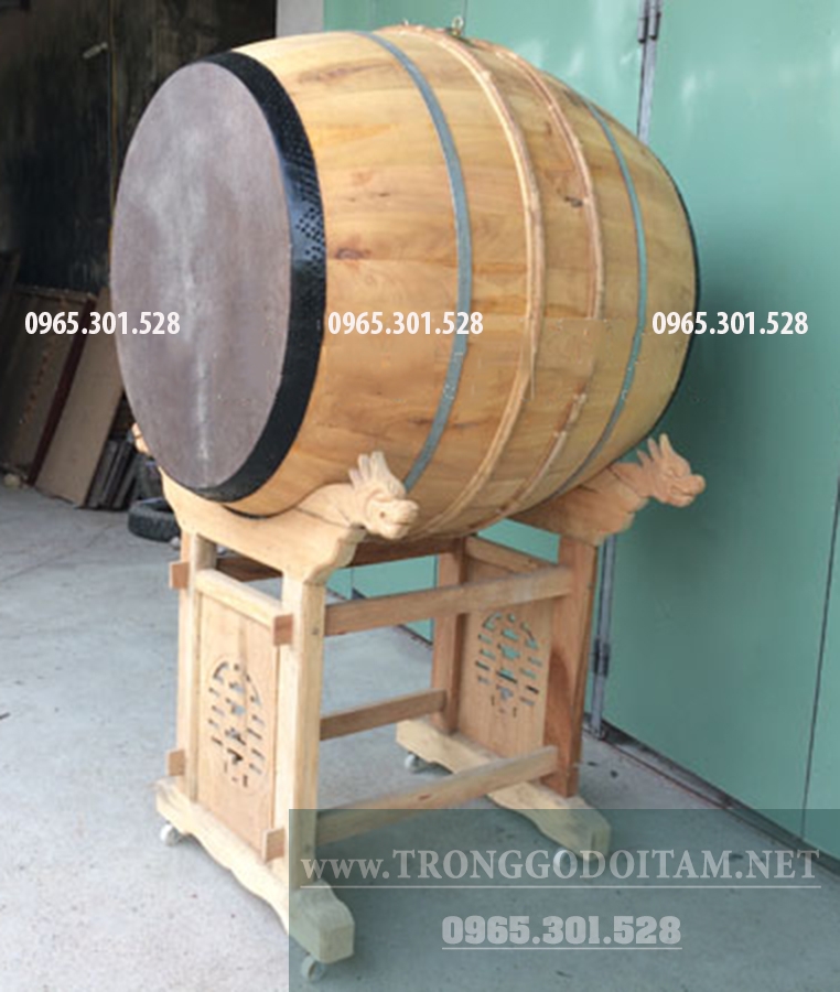 trống nhà chùa để mộc chưa sơn chưa vẽ rồng