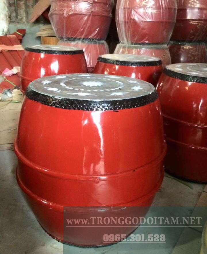 trống cổ vũ gỗ mít da trâu cực bền