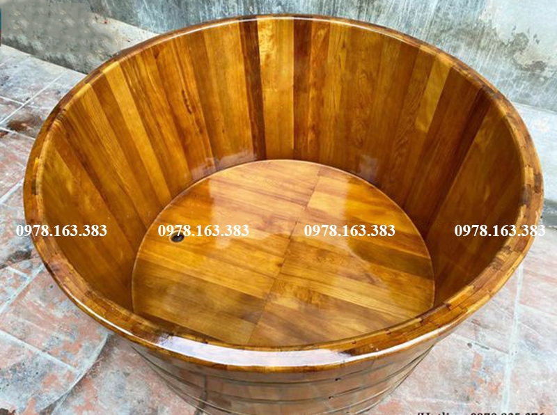 bồn tắm gỗ loại to 2 người dùng