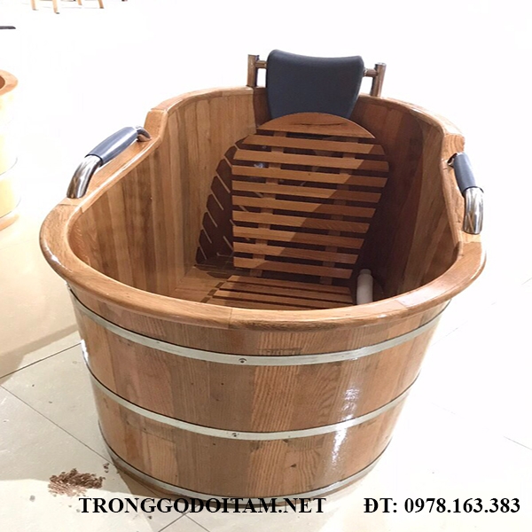 BỒN TẮM GỖ SPA GỖ PƠ MU DÀI 90CM