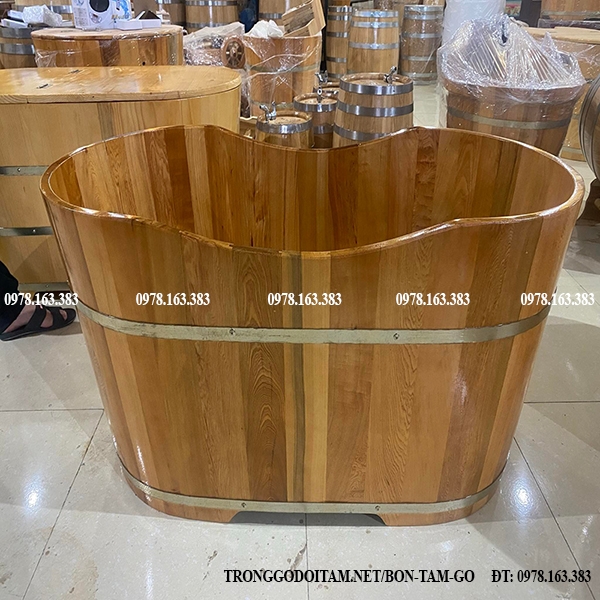 BÁN BỒN TẮM GỖ PƠ MU DÀI 120CM DÁNG CHUẨN