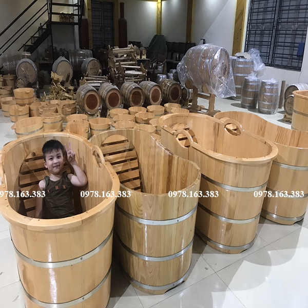 GIÁ BÁN BỒN TẮM GỖ PƠ MU DÀI 110CM