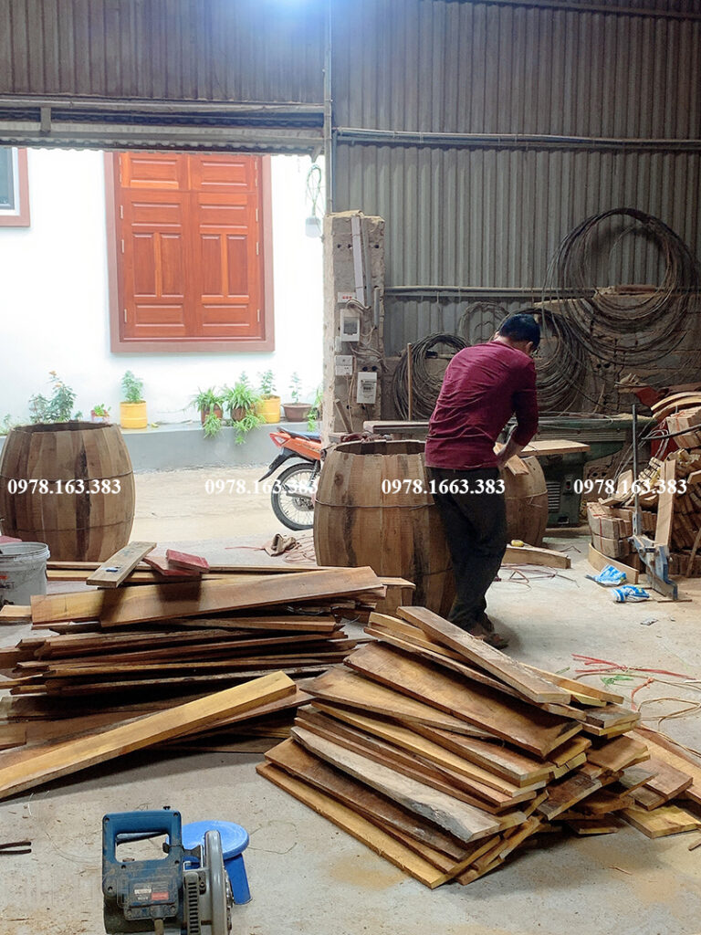 cách làm trống gỗ mít