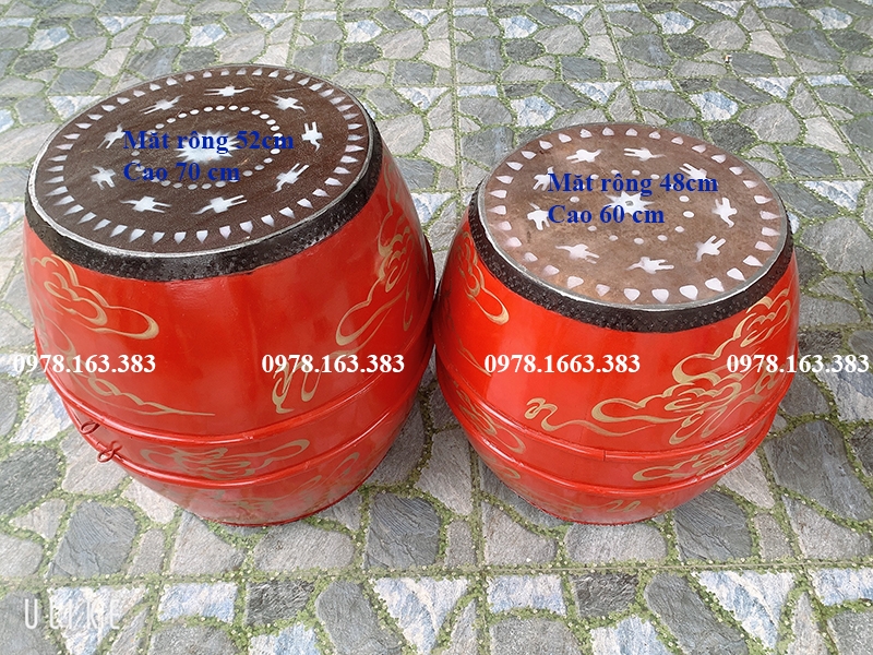 2 loại trống trường học giá rẻ mặt 52cm và mặt 48cm