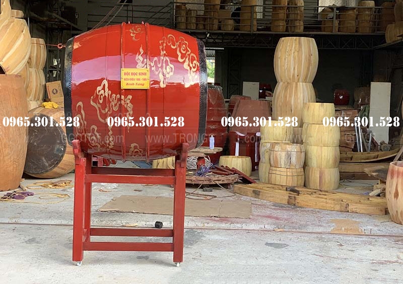 trống trường học gỗ mít da trâu