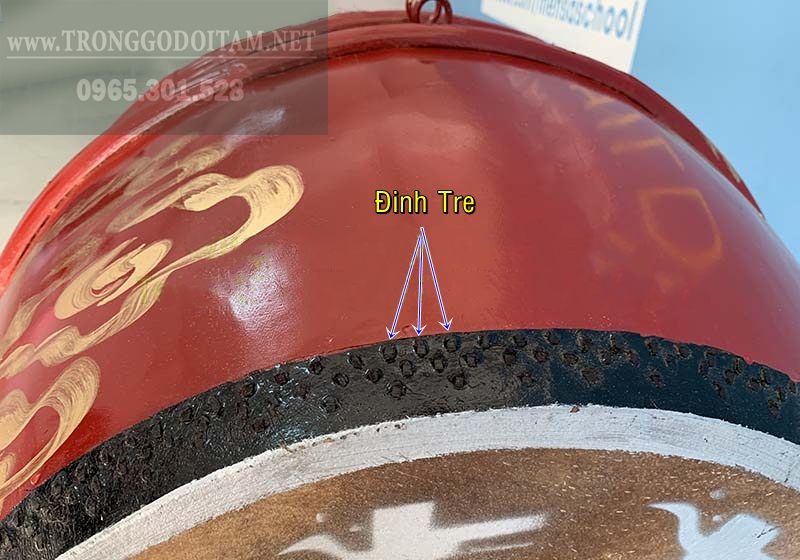 trống trường học gỗ mít da trâu