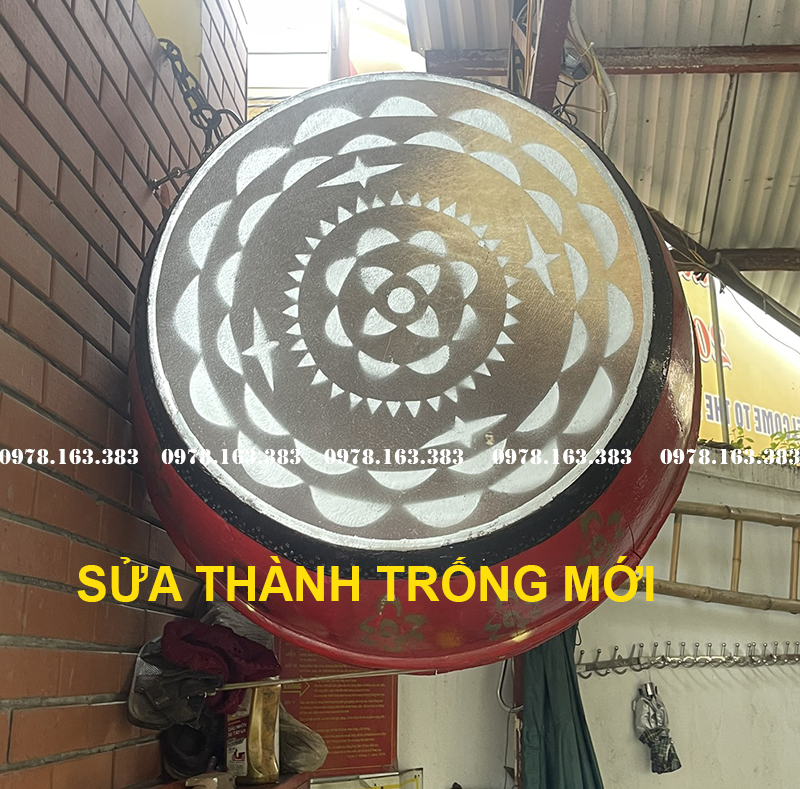 sửa chữa trống trường, bưng lại sơn lại