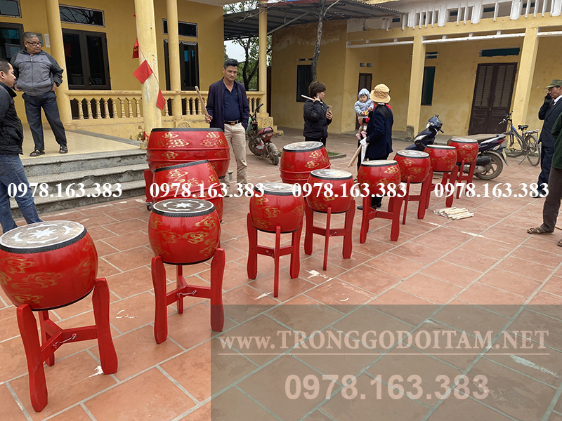 dàn trống hội 11 quả cho thôn làng
