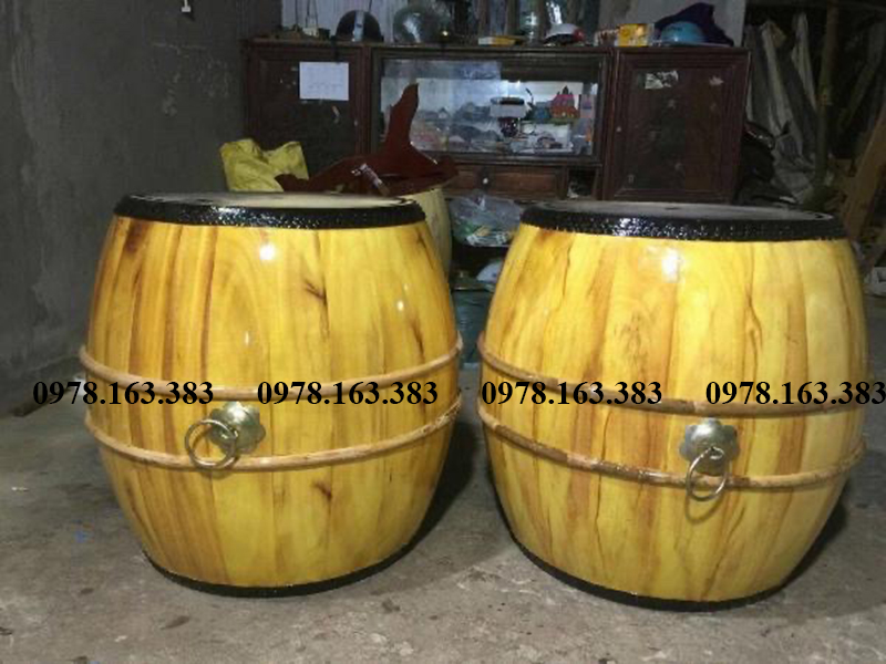trống gỗ da trâu