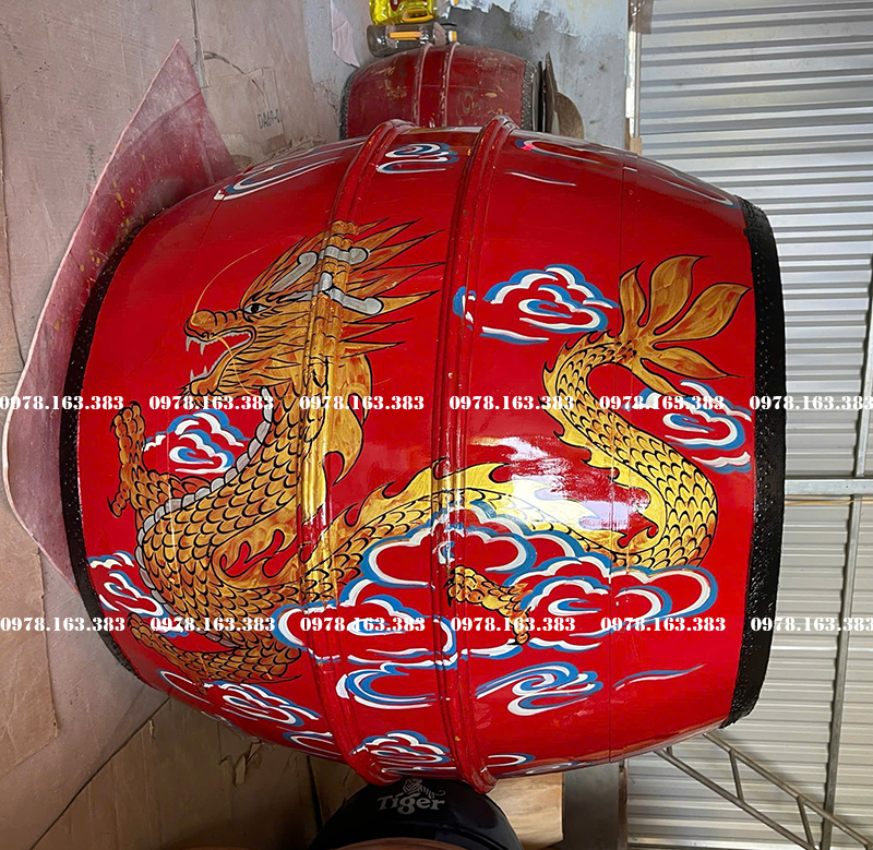 trống gỗ mít đình làng