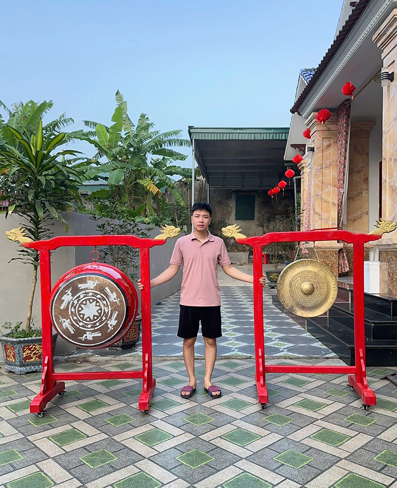 bộ trống chiêng nhà thờ họ