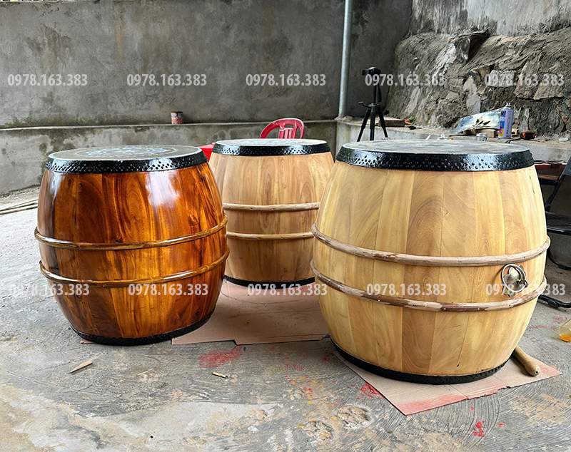 TRỐNG NHÀ THỜ GỖ LÕI MÍT ĐỂ MỘC