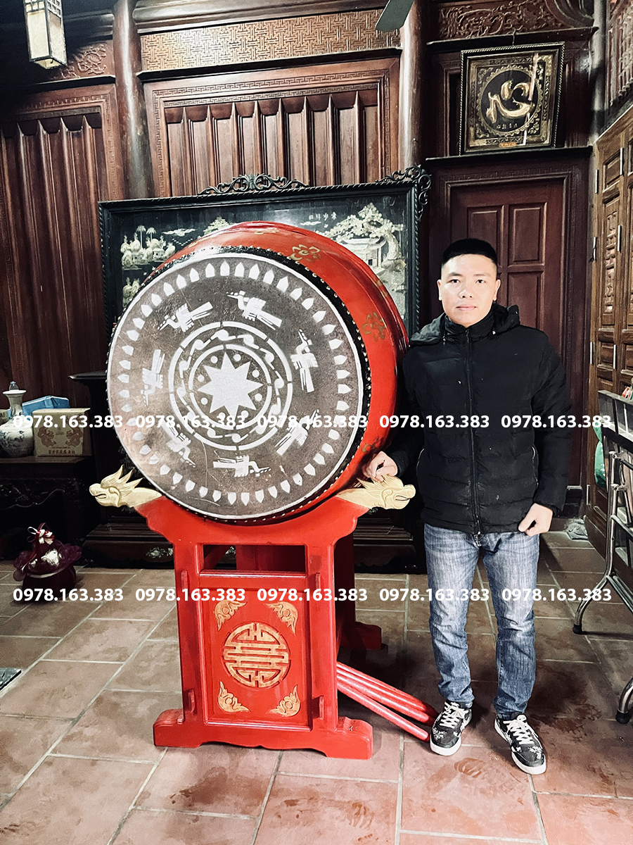 trống nhà thờ mặt 80x100 vẽ mây